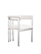 Load image into Gallery viewer, Modrest Pontiac - Modern White Vegan Leather + Stainless Steel Dining Chair
