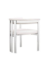 Load image into Gallery viewer, Modrest Pontiac - Modern White Vegan Leather + Stainless Steel Dining Chair
