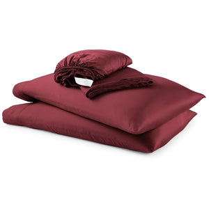 Signature Bamboo Viscose Sheet Set in Ruby Red