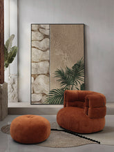 Load image into Gallery viewer, Divani Casa Shay - Modern Burnt Orange Fabric Accent Chair + Ottoman
