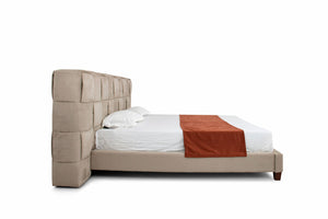 Modrest McKamey - Modern Beige Fabric Bed