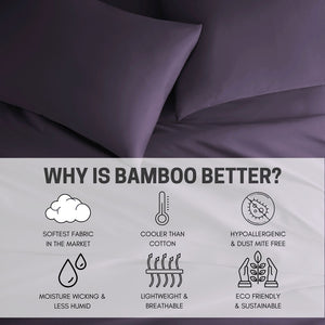 Signature Bamboo Viscose Sheet Set in Royal Purple