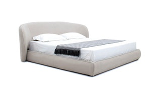 Queen - Modrest Lambert - Modern Beige Fabric Upholstered Bed