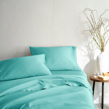 Load image into Gallery viewer, Signature Bamboo Viscose Sheet Set in Tiffany Blue
