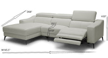 Load image into Gallery viewer, Modrest Rampart - Modern L-Shape LAF White Leather Sectional Sofa with 1 Recliner
