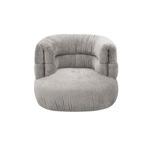 Divani Casa Shay - Modern Grey Fabric Accent Chair + Ottoman