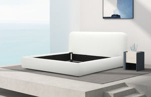 Modrest Liam - Modern Ivory Fabric Upholstered Bed