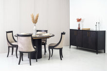 Load image into Gallery viewer, Modrest Miami - Modern Black Oak Round Dining Table With Extension

