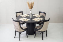 Load image into Gallery viewer, Modrest Miami - Modern Black Oak Round Dining Table With Extension
