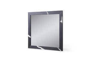 Modrest Aspen - Modern Matte Brown Ash & Silver Mirror
