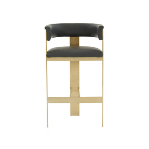 Modrest Boswell - Modern Black + Matte Gold Barstool