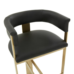 Modrest Boswell - Modern Black + Matte Gold Barstool