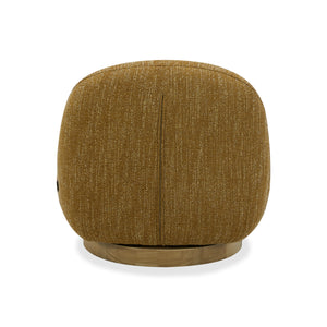 Modrest Renee - Modern Mustard Fabric Swivel Accent Chair