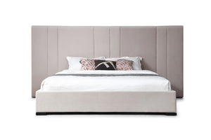 Eastern King Modrest Penelope - Modern Grey Velvet Bed
