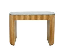 Load image into Gallery viewer, Modrest Duncan - Modern Faux Concrete + Walnut Console Table
