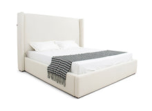 Load image into Gallery viewer, Queen Modrest Byrne - Modern Off White Fabric Bed
