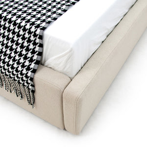 Queen Modrest Byrne - Modern Beige Fabric Bed