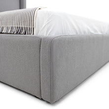 Load image into Gallery viewer, Queen Modrest Byrne - Modern Grey Fabric Bed
