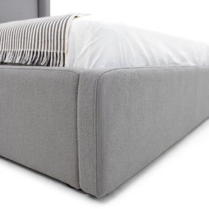Queen Modrest Byrne - Modern Grey Fabric Bed