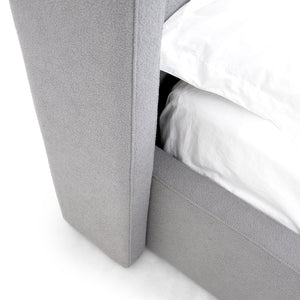 Queen Modrest Byrne - Modern Grey Fabric Bed