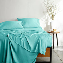 Load image into Gallery viewer, Signature Bamboo Viscose Sheet Set in Tiffany Blue
