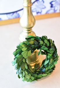 Boxwood Candle Ring or Mini Wreath