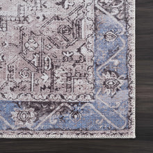 Load image into Gallery viewer, Rosman Blue&amp;Beige Washable Area Rug
