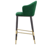 Load image into Gallery viewer, Modrest Adak - Modern Glam Green with Black &amp; Gold Barstool
