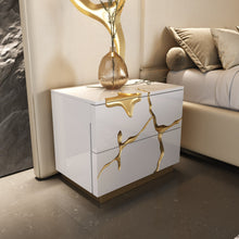 Load image into Gallery viewer, Eastern King - Modrest Aspen - Modern Beige + White + Gold Bedroom Set
