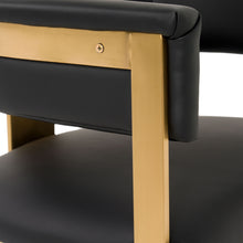Load image into Gallery viewer, Modrest Boswell - Modern Black + Matte Gold Barstool
