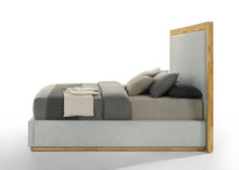Load image into Gallery viewer, Eastern King Nova Domus Santa Barbara - Modern Grey Fabric + Natural Bedroom Set
