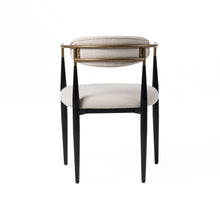 Load image into Gallery viewer, Modrest Buchtel - Mid-Century Modern Light Grey + Gold Arm + Black Dining Chair
