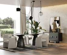 Load image into Gallery viewer, Modrest Calexico - Contemporary Black Wave Glass Rectangular Dining Table
