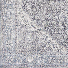 Load image into Gallery viewer, Tavas Blue Medallion Washable Rug
