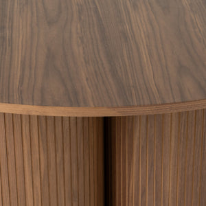 Modrest Depew - Mid-Century Modern Walnut Round Dining Table