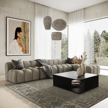 Load image into Gallery viewer, Divani Casa Juniper - Modern Grey Fabric Ottoman
