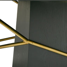 Load image into Gallery viewer, Modrest Elkhorn - Glam Black Ash + Stainless Steel 126&quot; Dining Table
