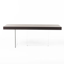 Load image into Gallery viewer, Modrest Encino - Modern Timber Chocolate &amp; Glass Dining Table
