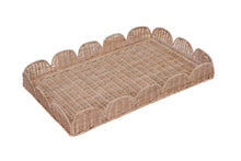 Load image into Gallery viewer, Scalloped Rattan Tray - Small
