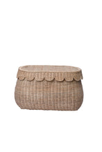 Load image into Gallery viewer, Scalloped Rattan Basket - Small
