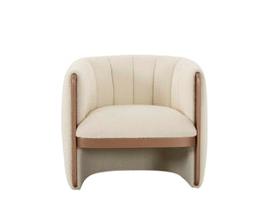 Modrest - Joselyn Modern Cream Fabric Accent Chair