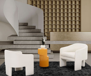 Modrest - Khan Modern Off White Fabric Accent Chair