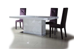 Versus Eva Modern White Lacquer Dining Table
