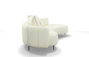 Modrest - Maveric Modern Cream Fabric Chaise