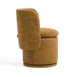 Divani Casa Norris - Modern Mustard Fabric Swivel Dining Chair