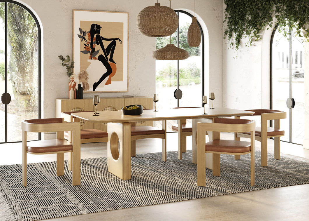 Nova Domus Oshana - Modern White Oak Dining Table