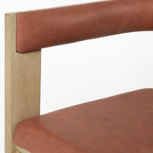 Load image into Gallery viewer, Nova Domus Oshana - Modern Rust Leatherette + White Oak Dining Chair
