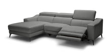 Load image into Gallery viewer, Modrest Rampart - Modern L-Shape LAF Grey Leather Sectional Sofa with 1 Recliner
