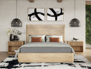California King Nova Domus Santa Monica - Modern Natual Oak Bed
