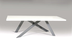Vanguard Modern Small White and Grey Dining Table